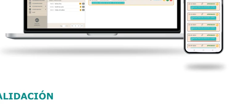 Pantalla de solicitudes del portal de empleado DASStime